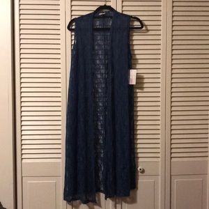 Blue Lace Vest Medium BNWT